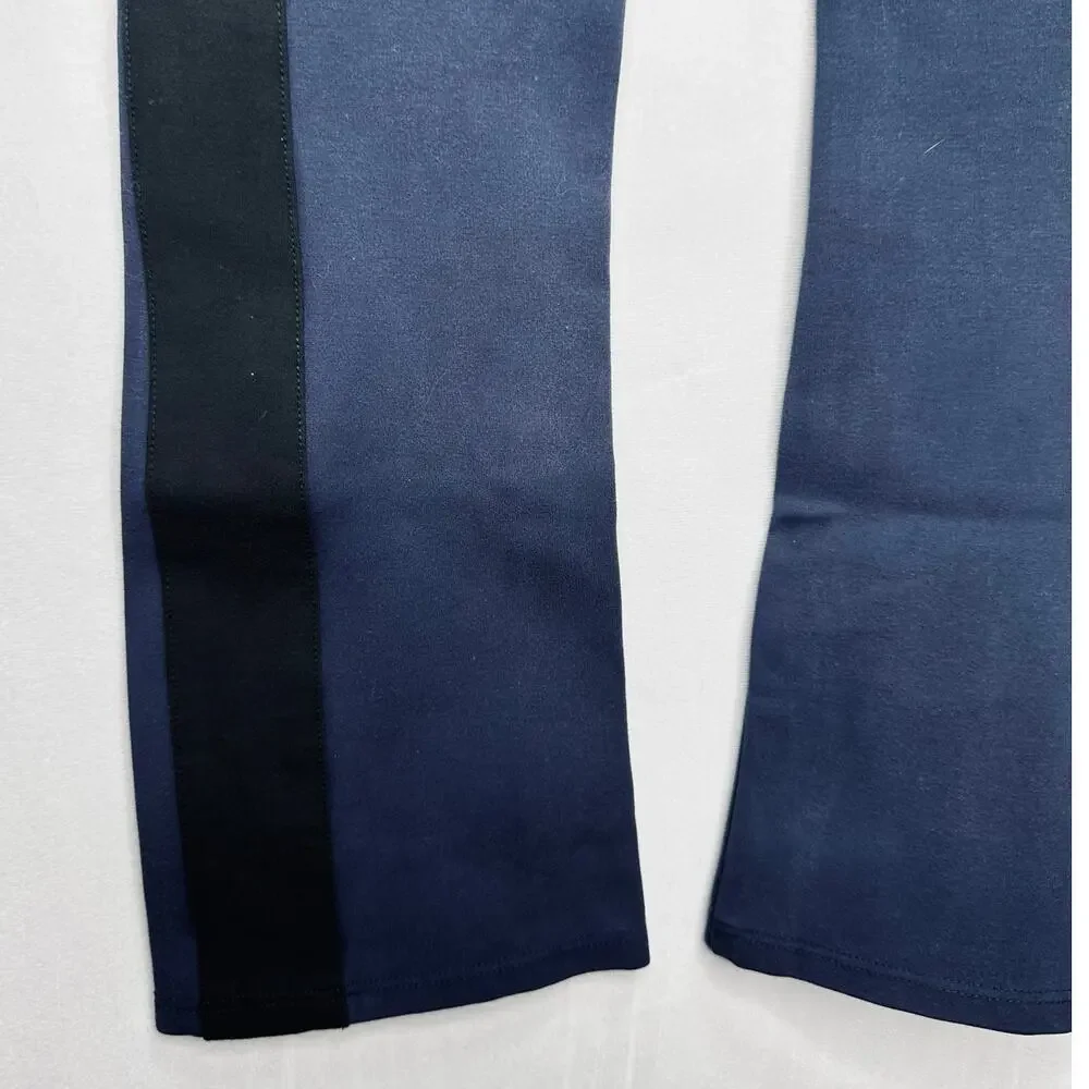 Tory Burch Sport Colorblock Crop Ponte Pants Navy Blue size XS